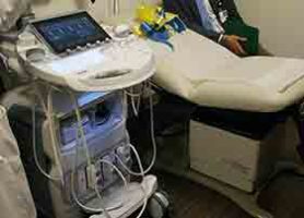The new, state-of-the-art patient table/chair and larger monitor in the Mother and Women’s Care Unit